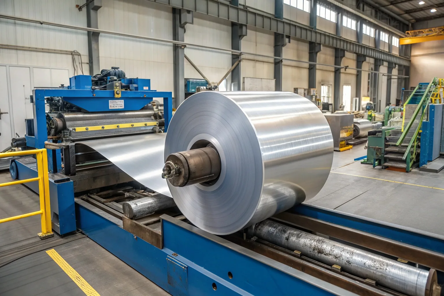 Roll-forming machine using custom coil width to reduce material waste.