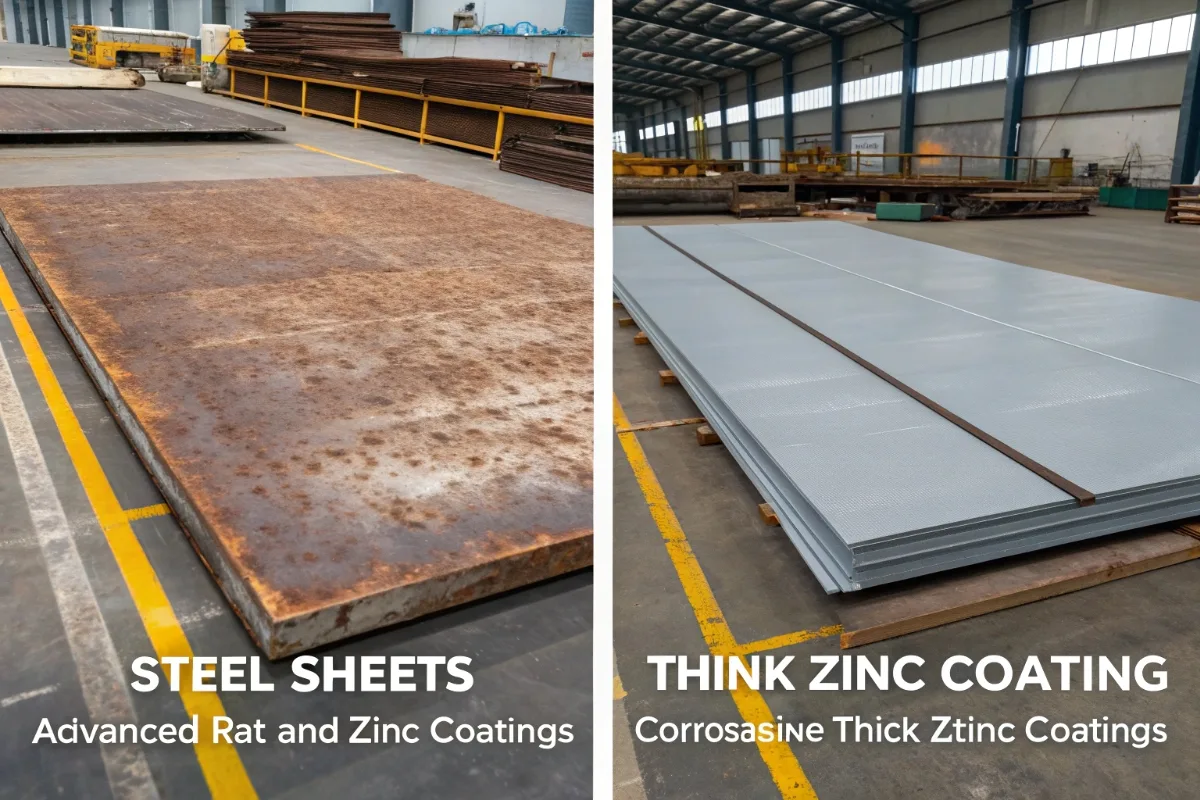 Effect of zinc coating thickness on steel corrosion resistance