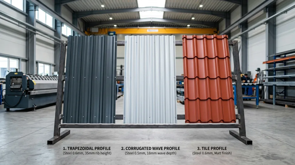 Trapezoidal vs corrugated vs tile metal roofing sheet comparison