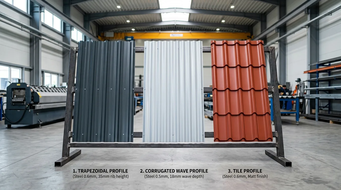 Trapezoidal vs corrugated vs tile metal roofing sheet comparison